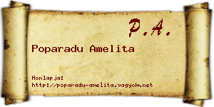 Poparadu Amelita névjegykártya